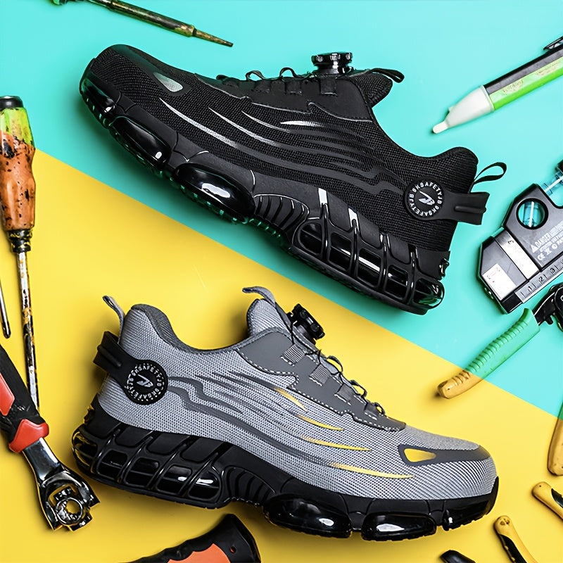 Buttoned Anti-Crush, Anti-Puncture, Comfortable, Breathable And Protective Safety Shoes