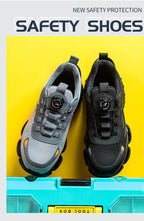 Buttoned Anti-Crush, Anti-Puncture, Comfortable, Breathable And Protective Safety Shoes
