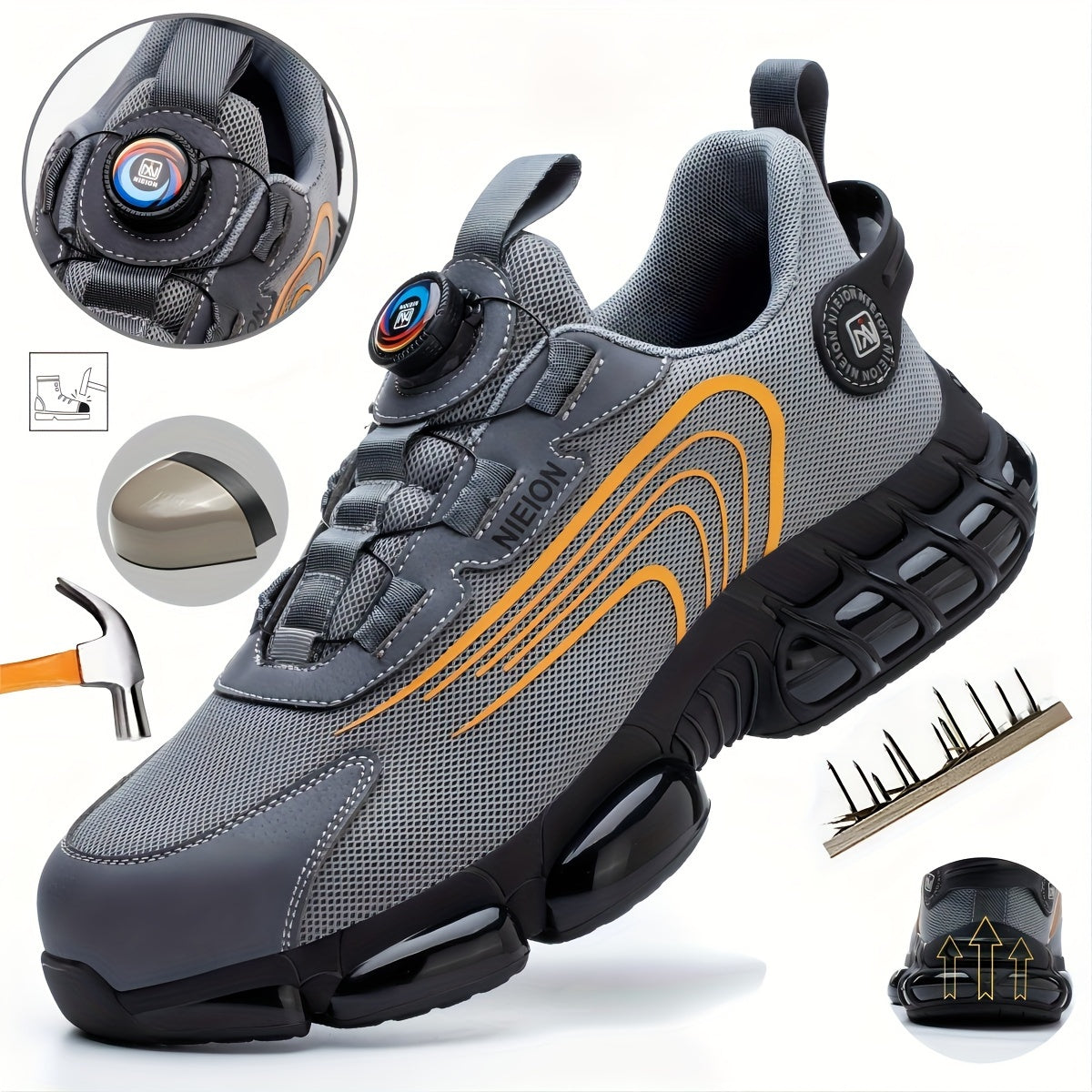 New Work Sneakers Protective Shoes Safety Industrial Puncture-Proof Anti-smash Steel Toe Shoes Men Safety Shoes Women Work Shoes