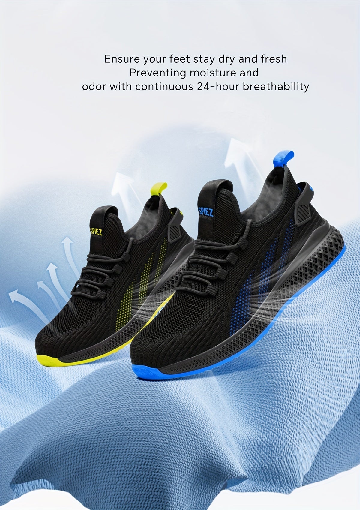 SPIEZ Unisex Safety Shoes With Composite Toe Cap, Puncture Proof Breathable Work Shoes For Women, Slip On Fashion Sneakers For Work And Daily Wear