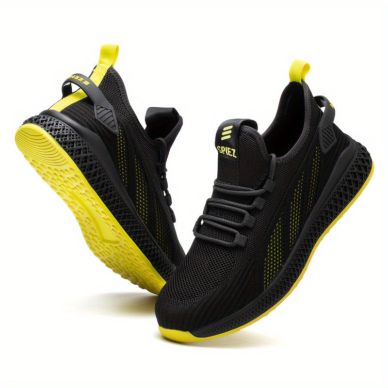 SPIEZ Unisex Safety Shoes With Composite Toe Cap, Puncture Proof Breathable Work Shoes For Men, Slip On Fashion Sneakers For Work And Daily Wear