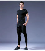 Short Sleeve Gym Shirt for Men, Workout Tees, Sport T Shirt, High Quality, Running Shirt, Fitness Sportswear, On Promotion