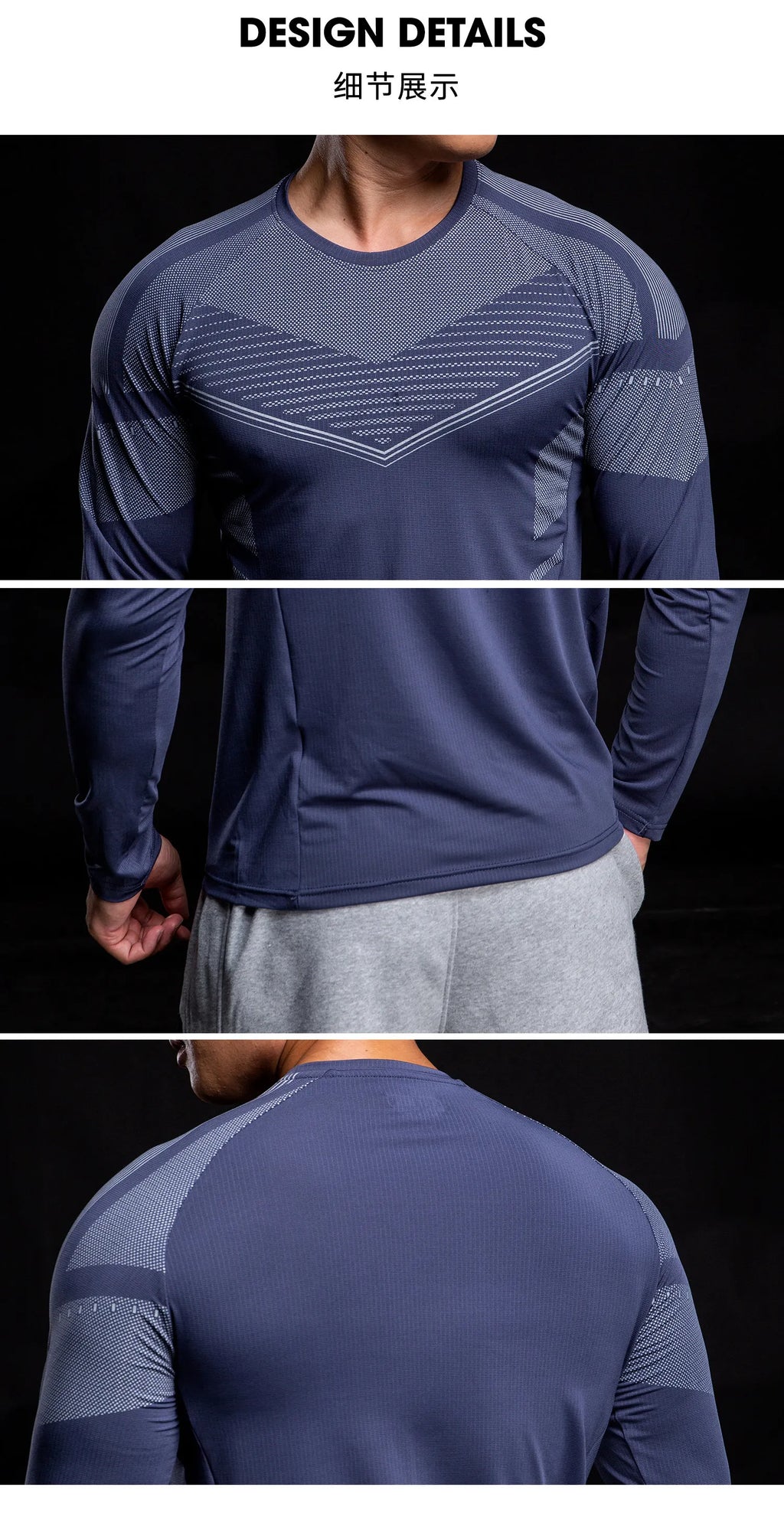 New Long Sleeve T Shirt Sport Men Gym Shirt Quick Dry Gym Fitness Training Running t shirt Men Workout T-Shirt Bodybuilding Tops