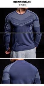 New Long Sleeve T Shirt Sport Men Gym Shirt Quick Dry Gym Fitness Training Running t shirt Men Workout T-Shirt Bodybuilding Tops
