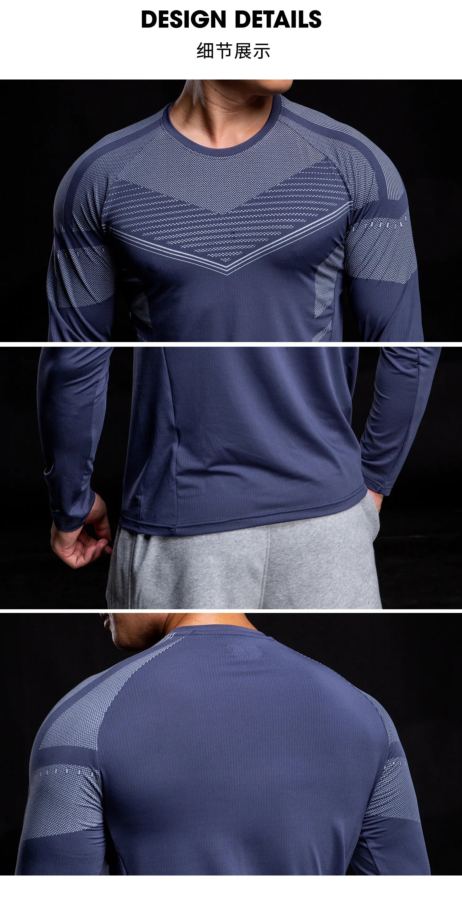 New Long Sleeve T Shirt Sport Men Gym Shirt Quick Dry Gym Fitness Training Running t shirt Men Workout T-Shirt Bodybuilding Tops