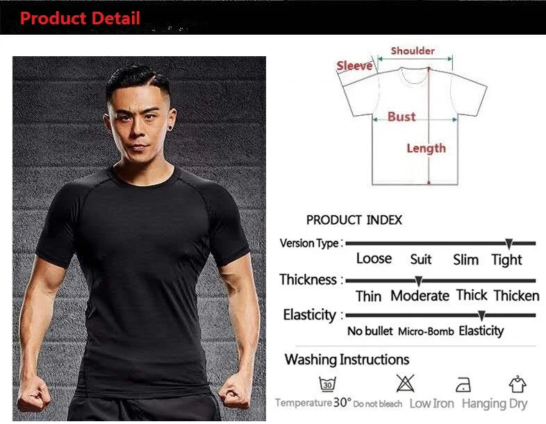 Short Sleeve Gym Shirt for Men, Workout Tees, Sport T Shirt, High Quality, Running Shirt, Fitness Sportswear, On Promotion