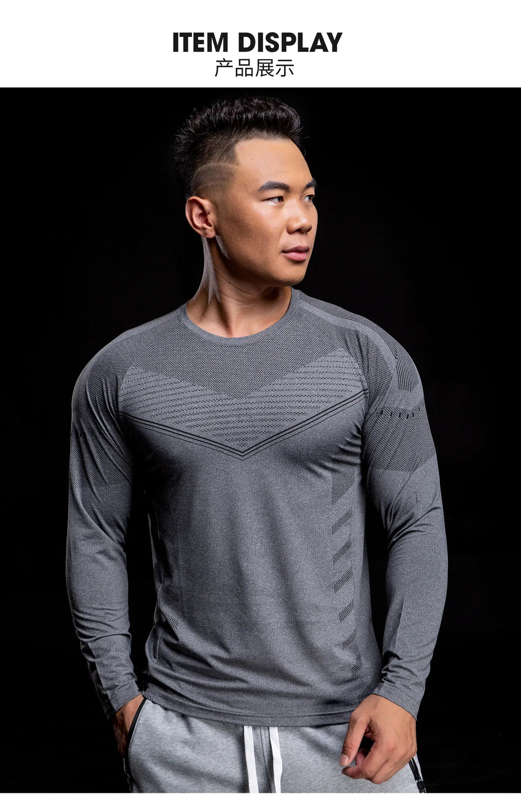 New Long Sleeve T Shirt Sport Men Gym Shirt Quick Dry Gym Fitness Training Running t shirt Men Workout T-Shirt Bodybuilding Tops