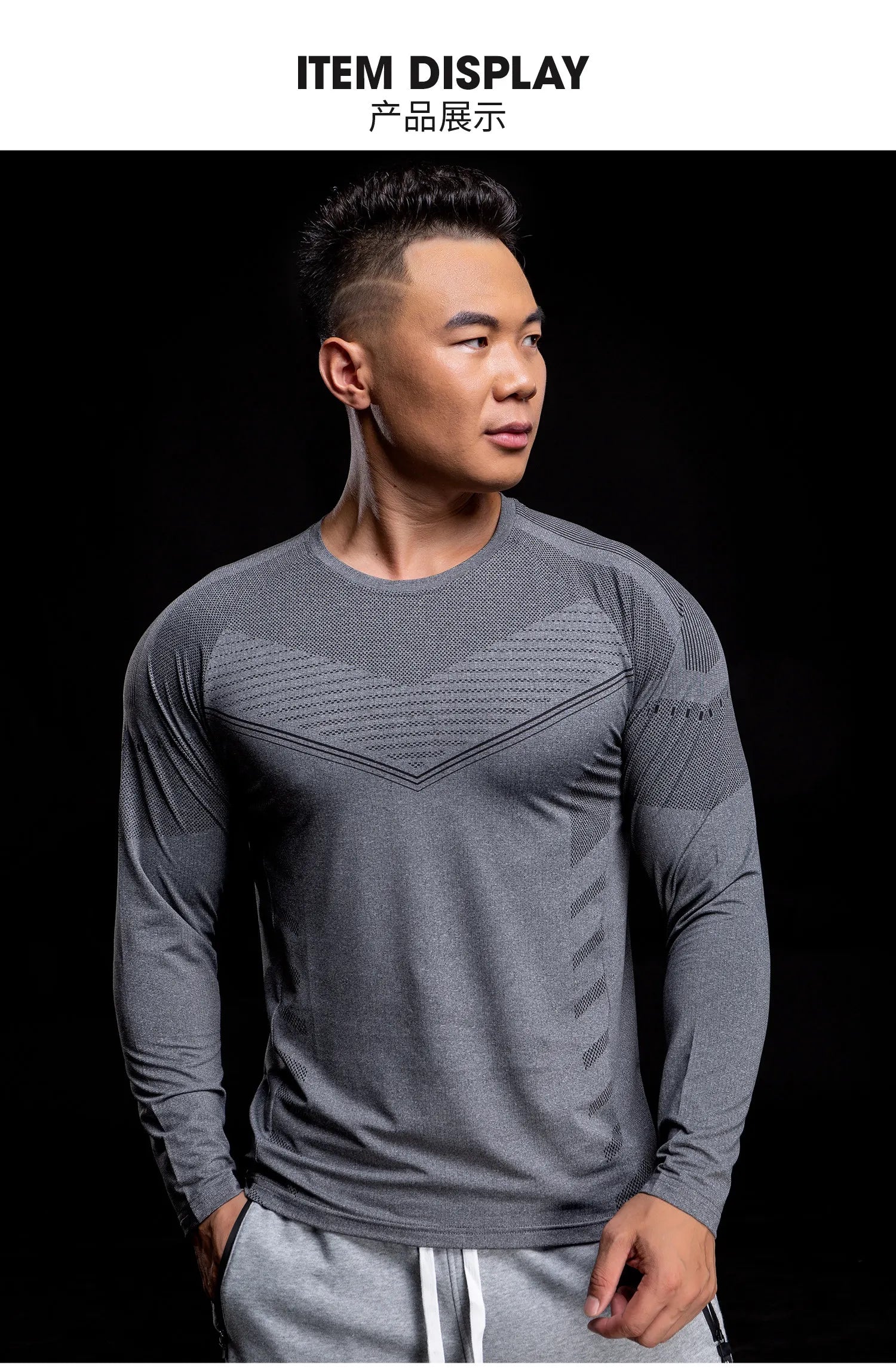 New Long Sleeve T Shirt Sport Men Gym Shirt Quick Dry Gym Fitness Training Running t shirt Men Workout T-Shirt Bodybuilding Tops
