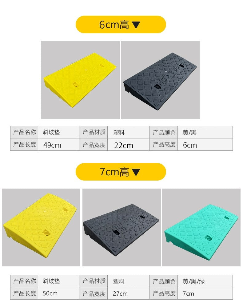 Portable Car Wheel Driveway Ramps Anti-Slip Wheel Chock Heavy Duty Threshold Ramp Kit For Car Trailer Truck Bike Accessories