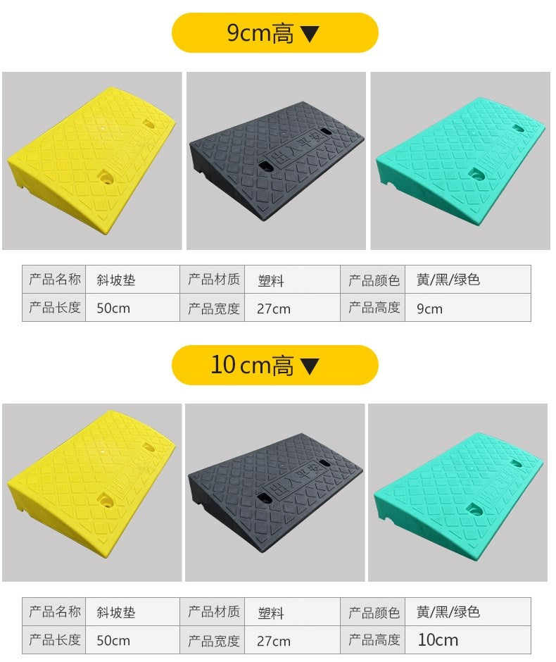 Portable Car Wheel Driveway Ramps Anti-Slip Wheel Chock Heavy Duty Threshold Ramp Kit For Car Trailer Truck Bike Accessories