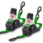 ‌ 2/4pcs Auto Retractable Ratchet Straps 10ft 1500lb Strength - Heavy Duty Cargo Tie Down for Truck Trailer Motorcycle Moving