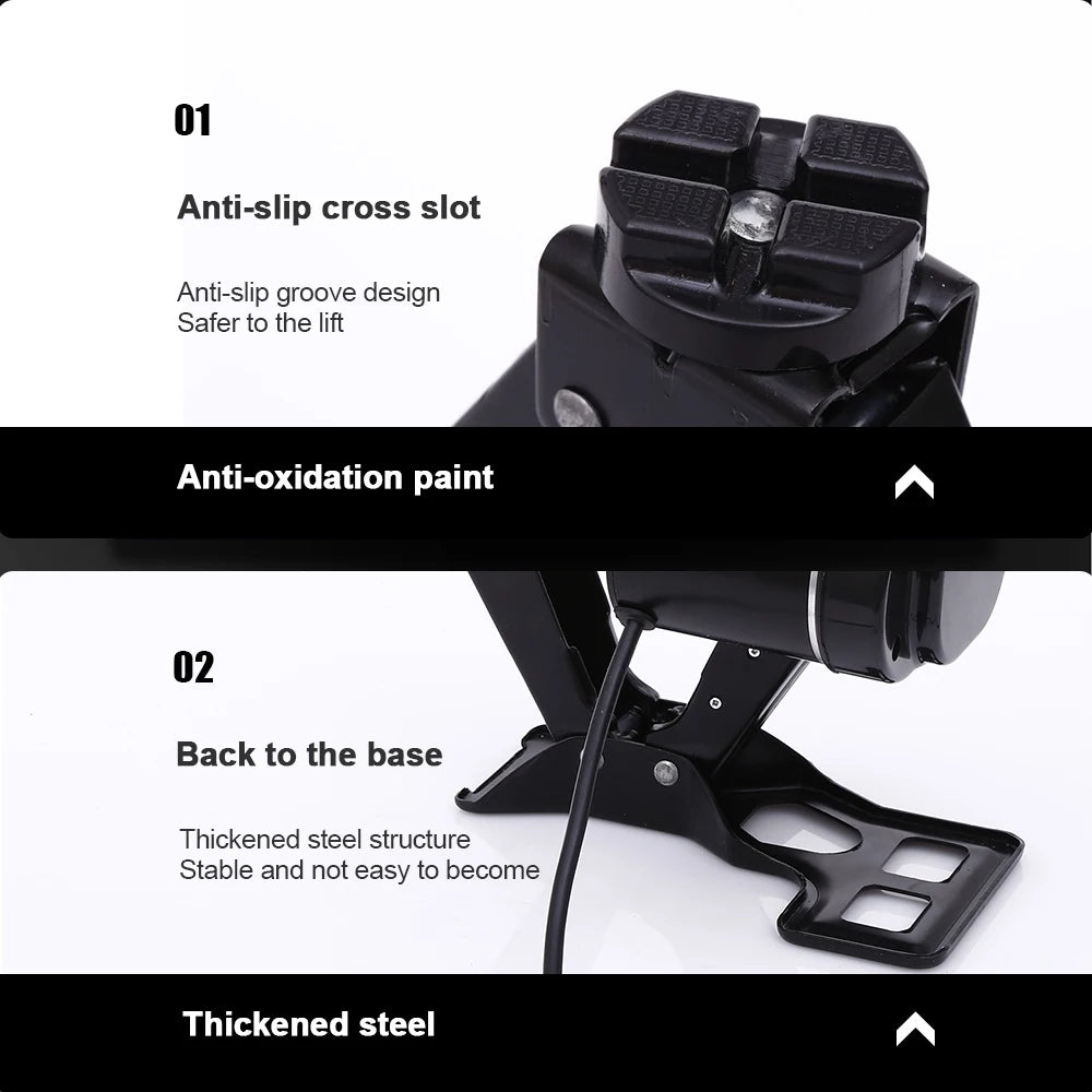 Portable Car Jack 12V Electric Jack Set Household Scissor Jack Equipment Heavy-Duty Electric Tire Change Tool