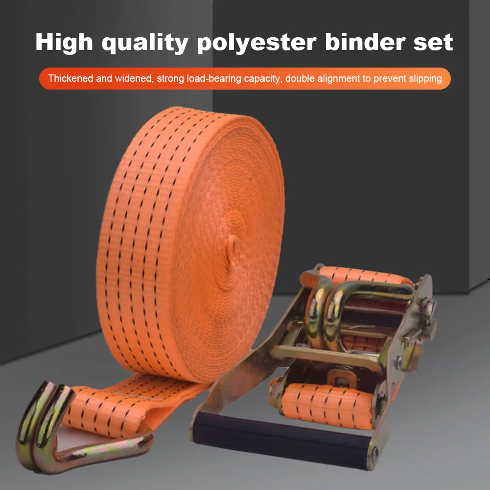 40mm Heavy Duty Ratchet Tie Down, 6/8/10M Truck Strapping, Binding Strap Rope with Tensioner for Secure Fastening Tow Strap