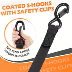 ‌ 2/4pcs Auto Retractable Ratchet Straps 10ft 1500lb Strength - Heavy Duty Cargo Tie Down for Truck Trailer Motorcycle Moving