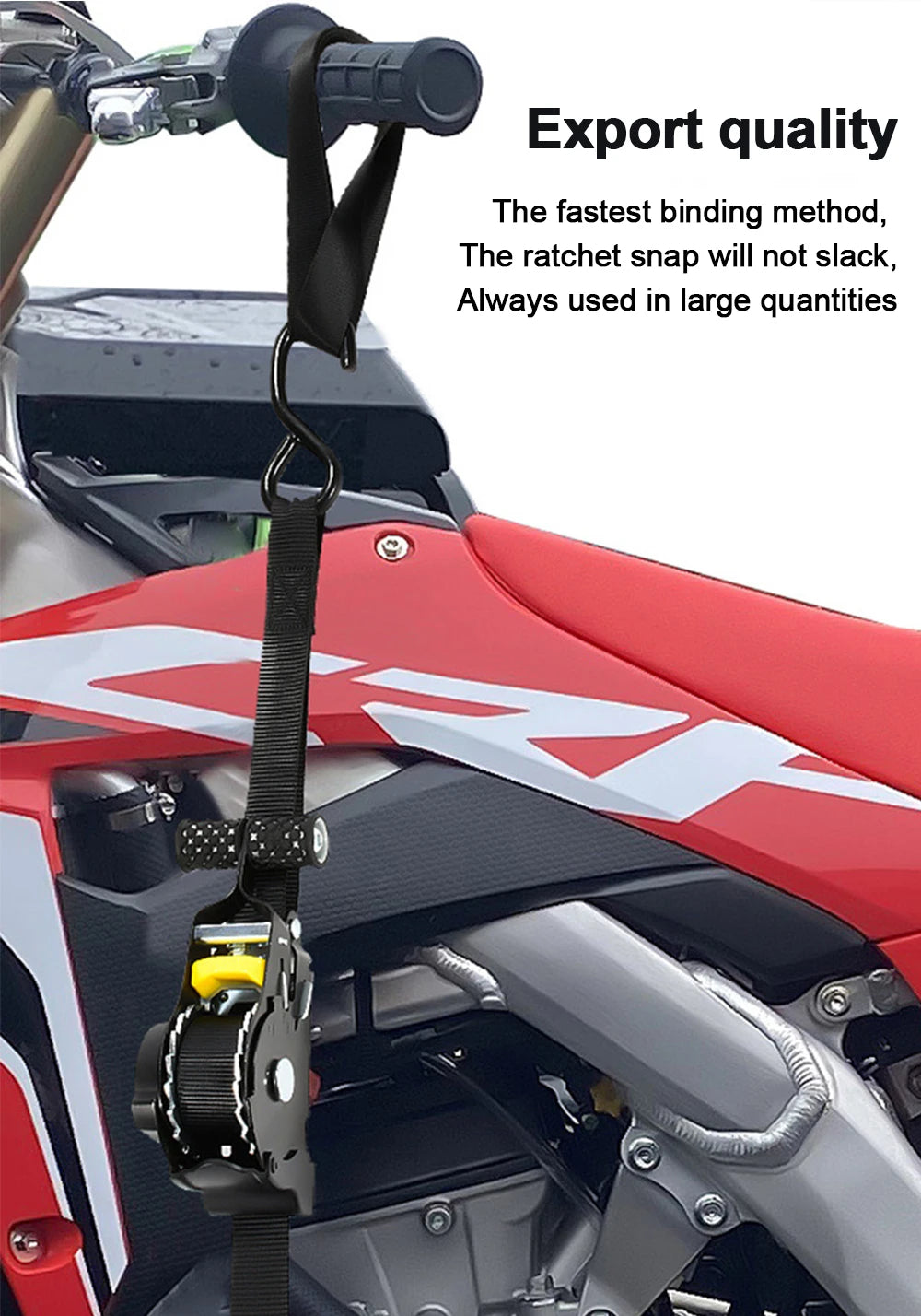 Automatic Ratchet Strap Retractable Tensioner Strap Luggage Cargo Tie-Down Rope Motorcycle Strap Fastening Polyester Strap