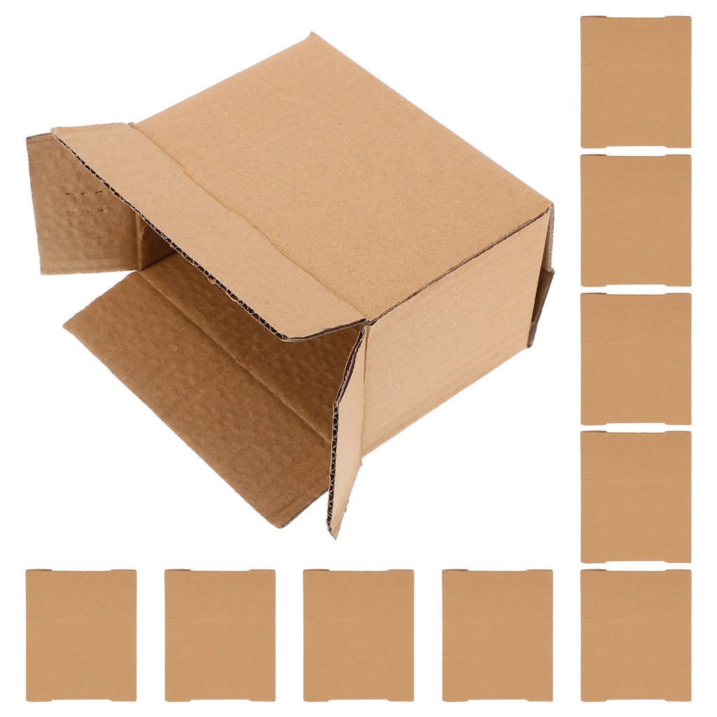 10 Pcs Corrugated Packaging Boxes Moving Carton Shipping Cardboard Reusable Safe Packing Mailing Container