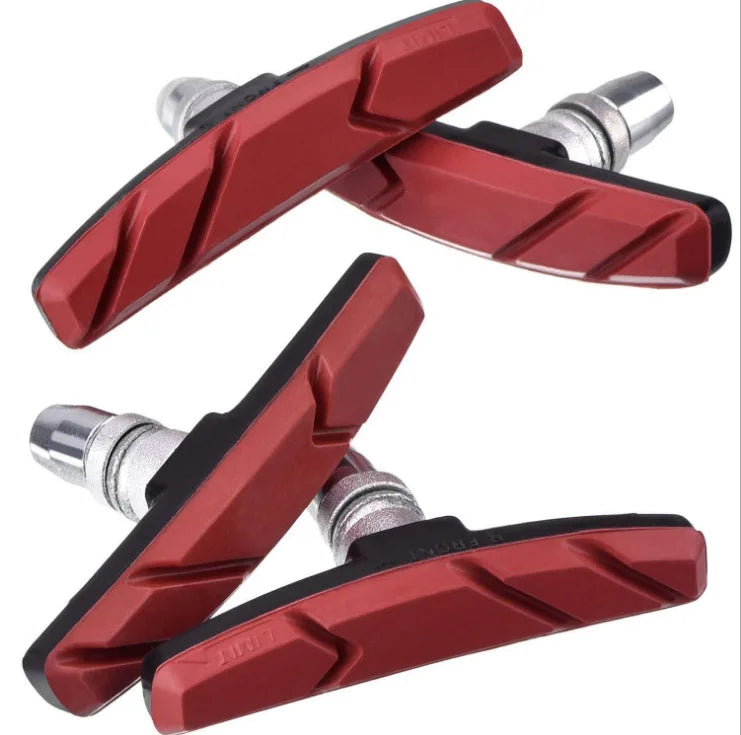2Pairs V-shaped Silent Brake Pads Suitable For BMX Road Mountain Bike Silent Durable Brake Pads Bicycle Accessories