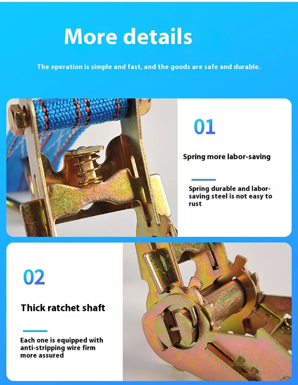 Ratchet Straps 1/3/5/10 Meter Claw Lorry Lashing Handy Straps Thickened Car Strapping Belt Tensioner Binding Strapping Tensioner