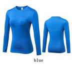 Long Sleeve Workout Shirts Women Quick Dry Gym Athletic T-Shirt Running Hiking Yoga Top with Thumb Hole Slim Fit