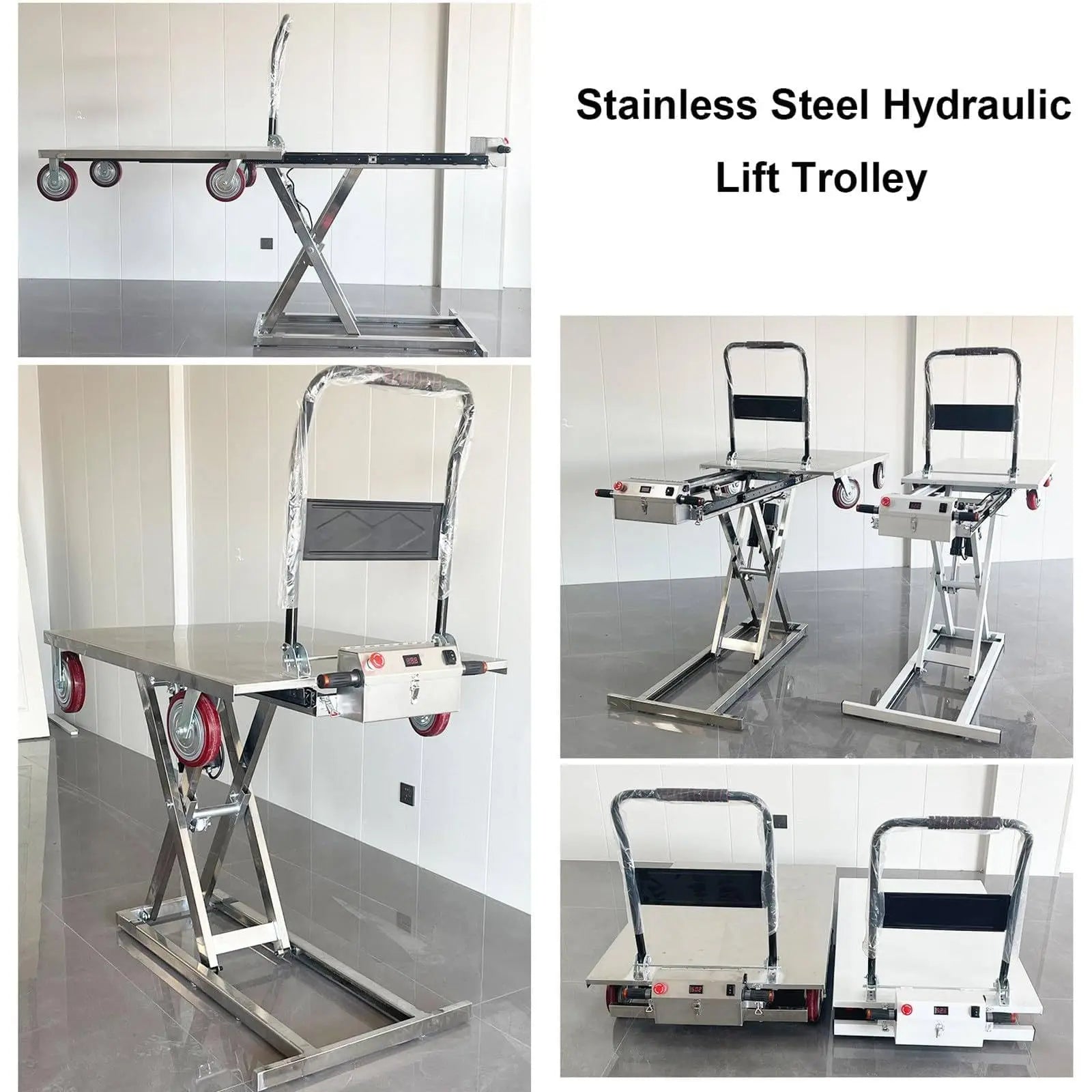 300KG Capacity Heavy Duty Folding Hand Truck Durable Utility Cart for Moving Electric Hand Truck Hydraulic Lift Table Cart