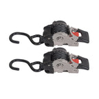 2 Pack Bolt-On Retractable Ratchet Straps Stainless Steel Ratchet Tie Down Straps Heavy Duty Auto Retracting Ratchet Straps