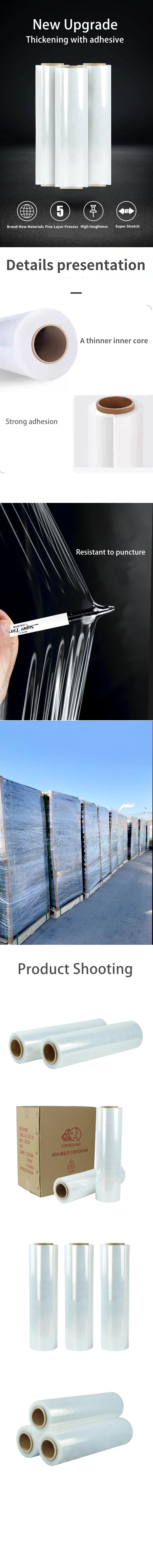 Stretch Wrap Film Heavy Duty Pallet Wrap Industrial Packaging High Elasticity Tear Resistance for Moving Shipping shrink wrap