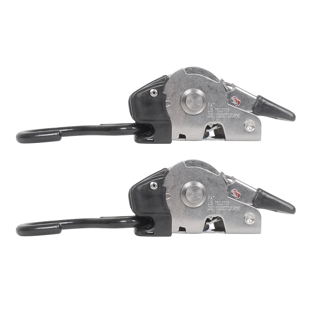 2 Pack Bolt-On Retractable Ratchet Straps Stainless Steel Ratchet Tie Down Straps Heavy Duty Auto Retracting Ratchet Straps