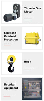 Chain hoists Cranes Electric material hoists for construction