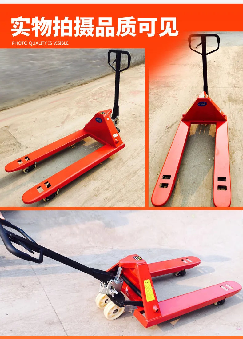 3 Ton Hand Pallet Truck Forklift Pulling Truck 5 Ton Ground Bull Special Manual Hydraulic Cart Hand Push Cart High Load-bearing