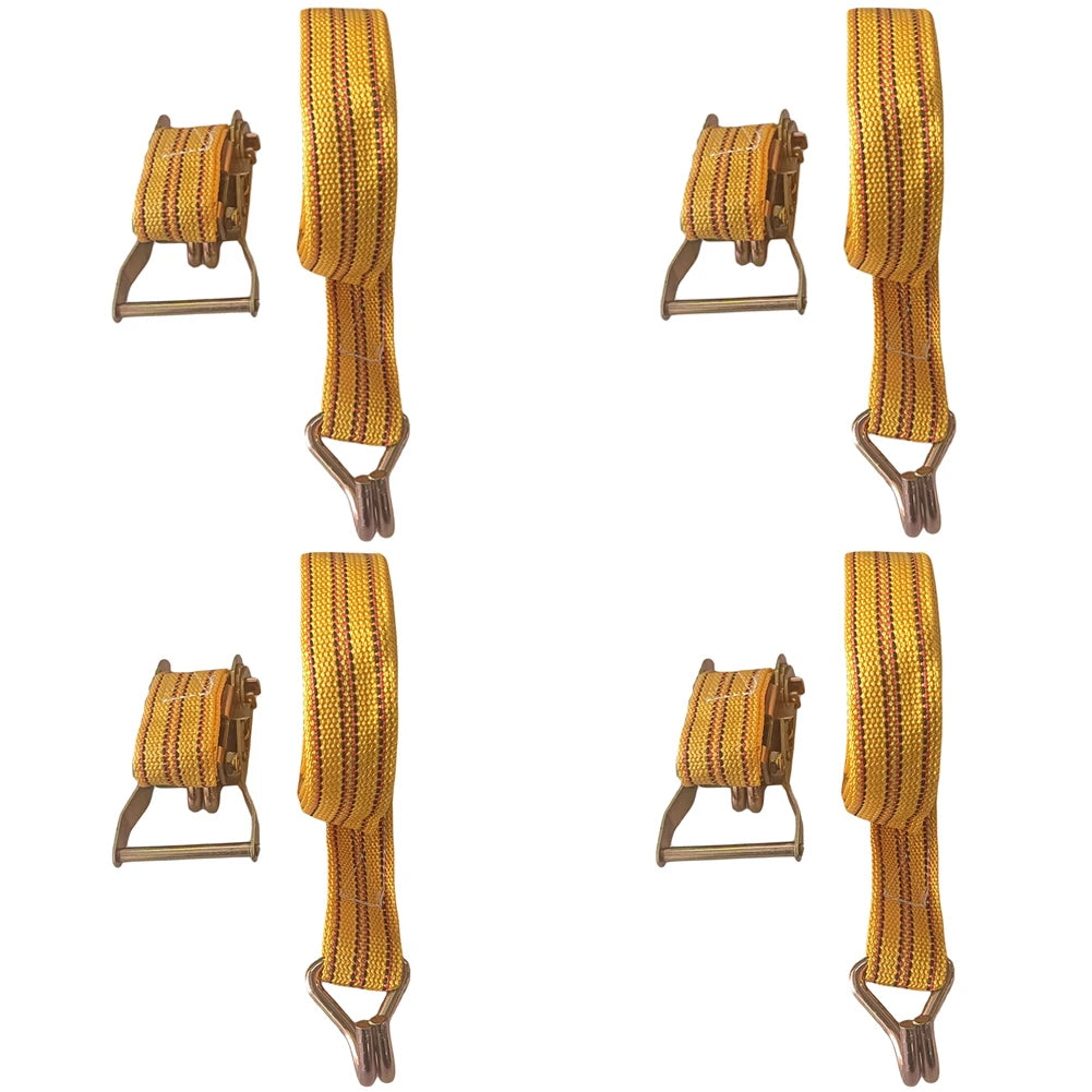 Double Hook Cargo Straps Thickened Ratchet Straps Universal Retractor Tie Down Straps Car Truck Strapping Rope Fastener Belt