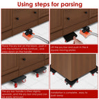Furniture Roller Mover Tools Heavy Duty Furniture Lifter Labor-Saving Appliance Sliders Easy Safe Large Furniture Mover Tool Set