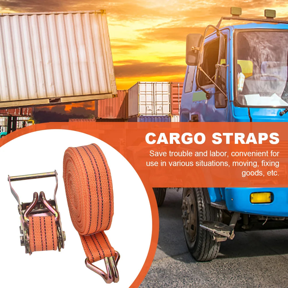 Double Hook Cargo Straps Thickened Ratchet Straps Universal Retractor Tie Down Straps Car Truck Strapping Rope Fastener Belt
