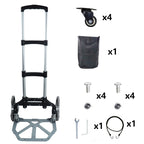 Foldable Trolley Climbing Stairs Cart Upstairs Cargo Transport folded Trolley with Wheels Trailer Truck Moving Tools