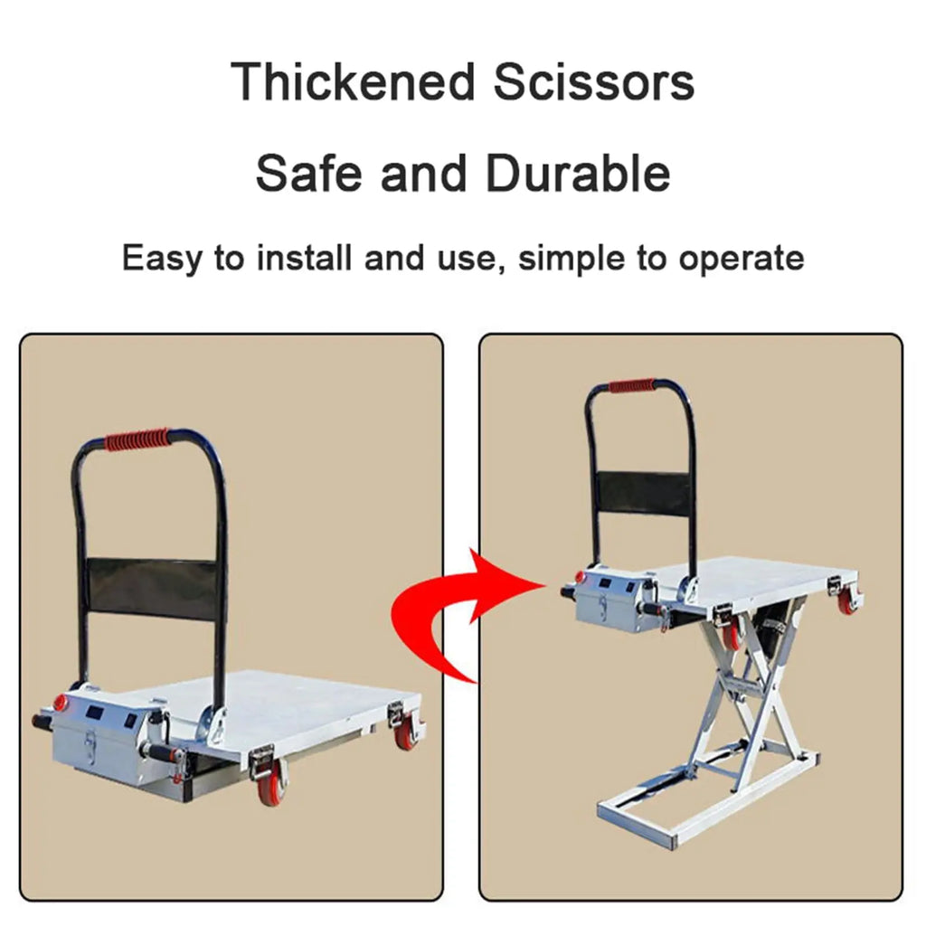 300KG Capacity Heavy Duty Folding Hand Truck Durable Utility Cart for Moving Electric Hand Truck Hydraulic Lift Table Cart