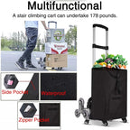 Foldable Trolley Climbing Stairs Cart Upstairs Cargo Transport folded Trolley with Wheels Trailer Truck Moving Tools