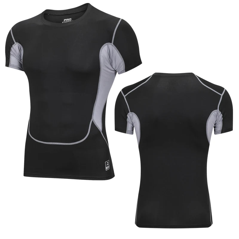 Short Sleeve Gym Shirt for Men, Workout Tees, Sport T Shirt, High Quality, Running Shirt, Fitness Sportswear, On Promotion