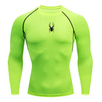 Men's Long Sleeves Fitness T-shirt Gym Compression Dry Fit T-shirt Sportswear Spring And Autumn Outdoor Sports Running Tees Tops