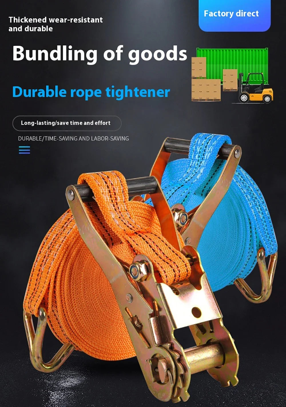 Ratchet Straps 1/3/5/10 Meter Claw Lorry Lashing Handy Straps Thickened Car Strapping Belt Tensioner Binding Strapping Tensioner