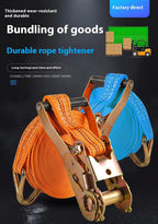 Ratchet Straps 1/3/5/10 Meter Claw Lorry Lashing Handy Straps Thickened Car Strapping Belt Tensioner Binding Strapping Tensioner