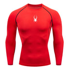 Men's Long Sleeves Fitness T-shirt Gym Compression Dry Fit T-shirt Sportswear Spring And Autumn Outdoor Sports Running Tees Tops