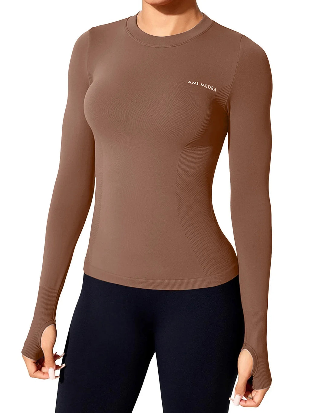 Women's Compression Long Sleeve Workout Top, Seamless Yoga & Running Shirt, Breathable Athletic Gym T-Shirt for Cross-Training