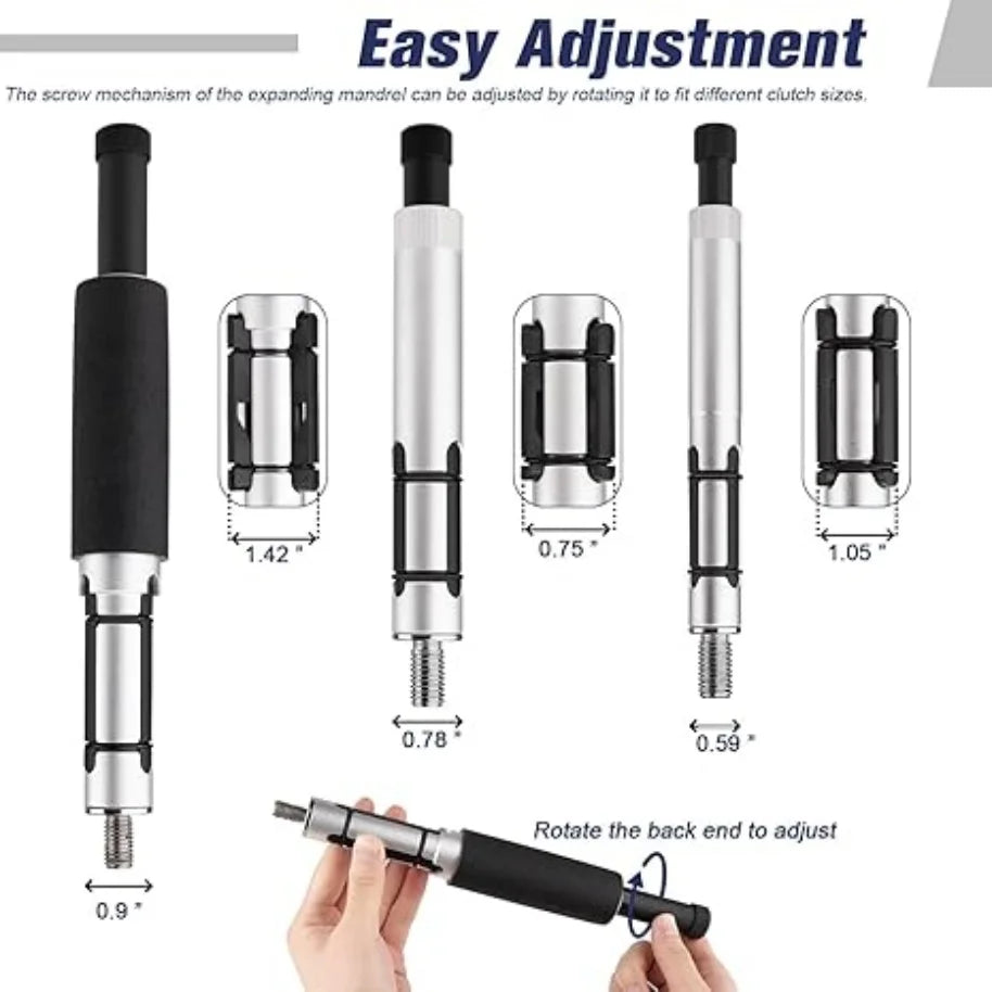 Clutch Alignment Tool Kit, 11pc Universal Clutch Centering Tool Set for Clutch Disc Alignment, Heavy Duty Metric Clutch Plate Al