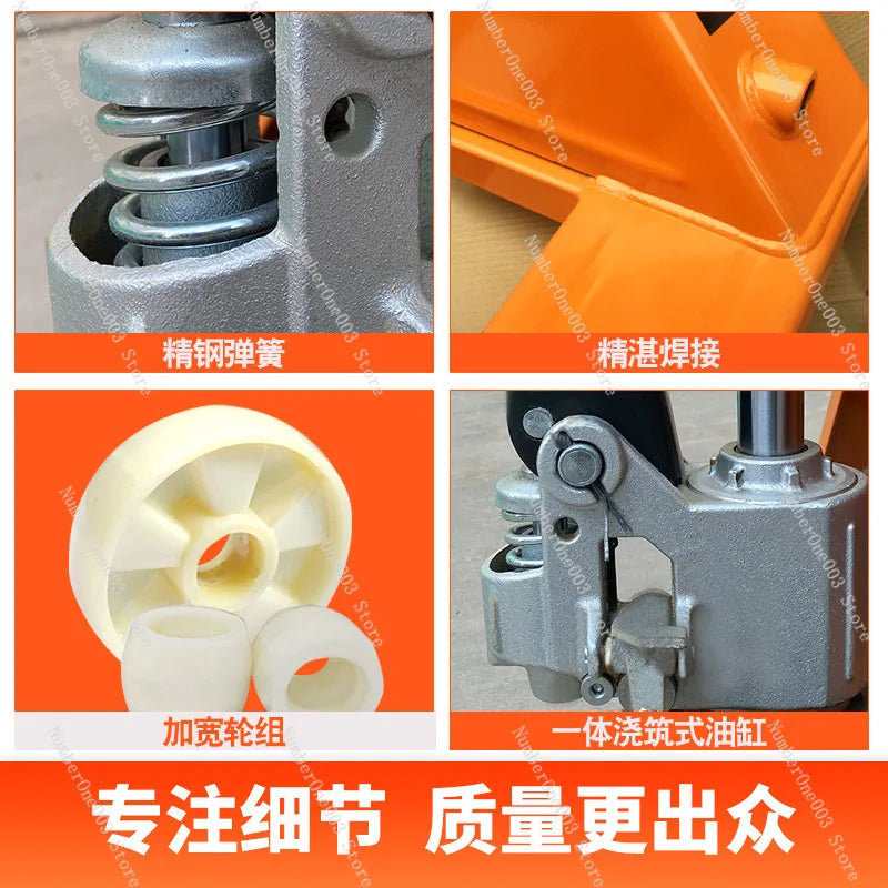 3 Ton Hand Pallet Truck Forklift Pulling Truck 5 Ton Ground Bull Special Manual Hydraulic Cart Hand Push Cart High Load-bearing