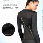 Long Sleeve Workout Shirts Women Quick Dry Gym Athletic T-Shirt Running Hiking Yoga Top with Thumb Hole Slim Fit