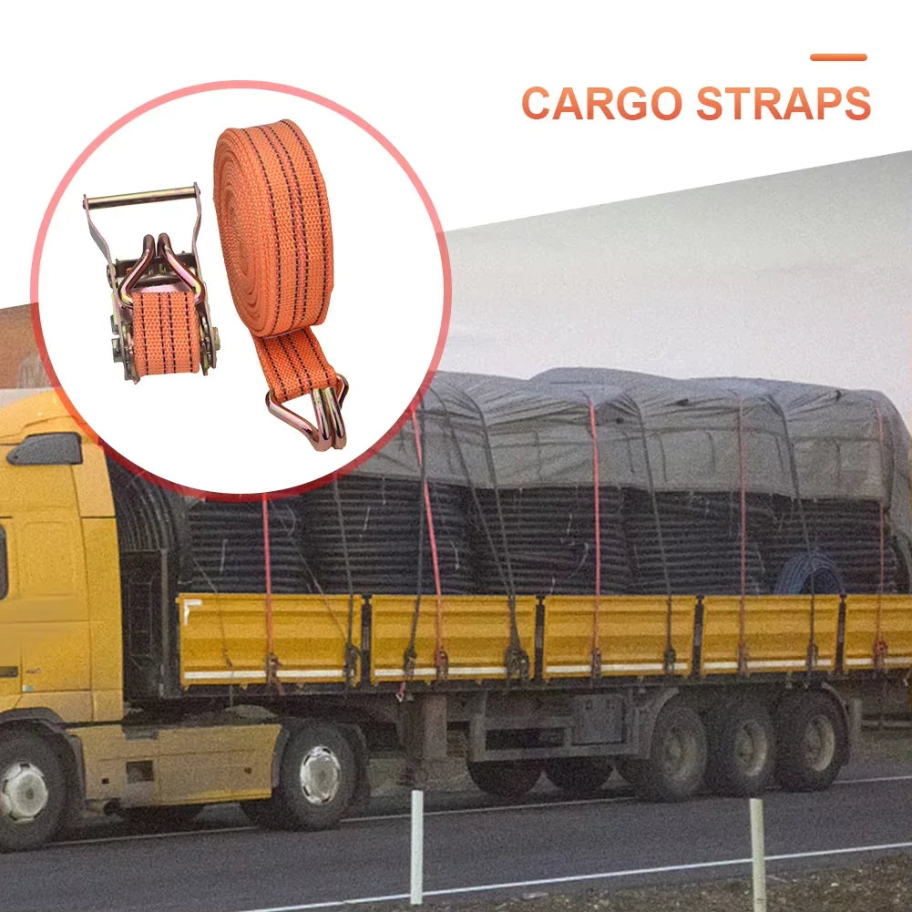 Double Hook Cargo Straps Thickened Ratchet Straps Universal Retractor Tie Down Straps Car Truck Strapping Rope Fastener Belt