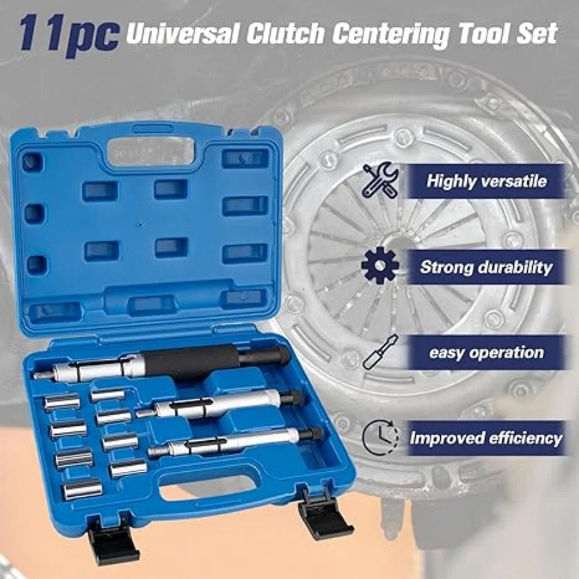 Clutch Alignment Tool Kit, 11pc Universal Clutch Centering Tool Set for Clutch Disc Alignment, Heavy Duty Metric Clutch Plate Al
