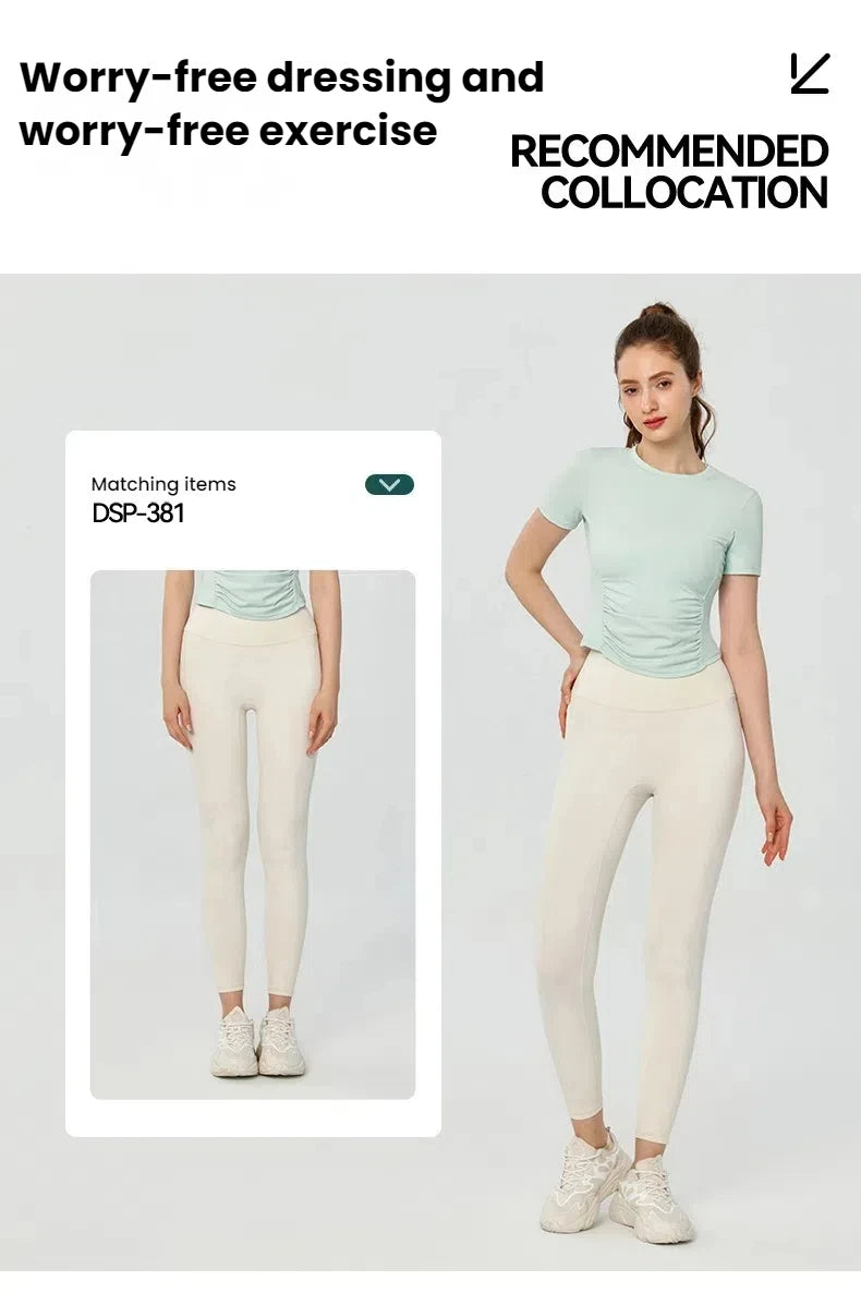 Women's Yoga Tops Short Sleeve Slim Fit Quick Dry Workout Shirts for Running Gym Fitness Breathable Summer Sports T-shirt