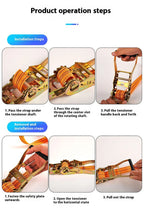 Ratchet Straps 1/3/5/10 Meter Claw Lorry Lashing Handy Straps Thickened Car Strapping Belt Tensioner Binding Strapping Tensioner