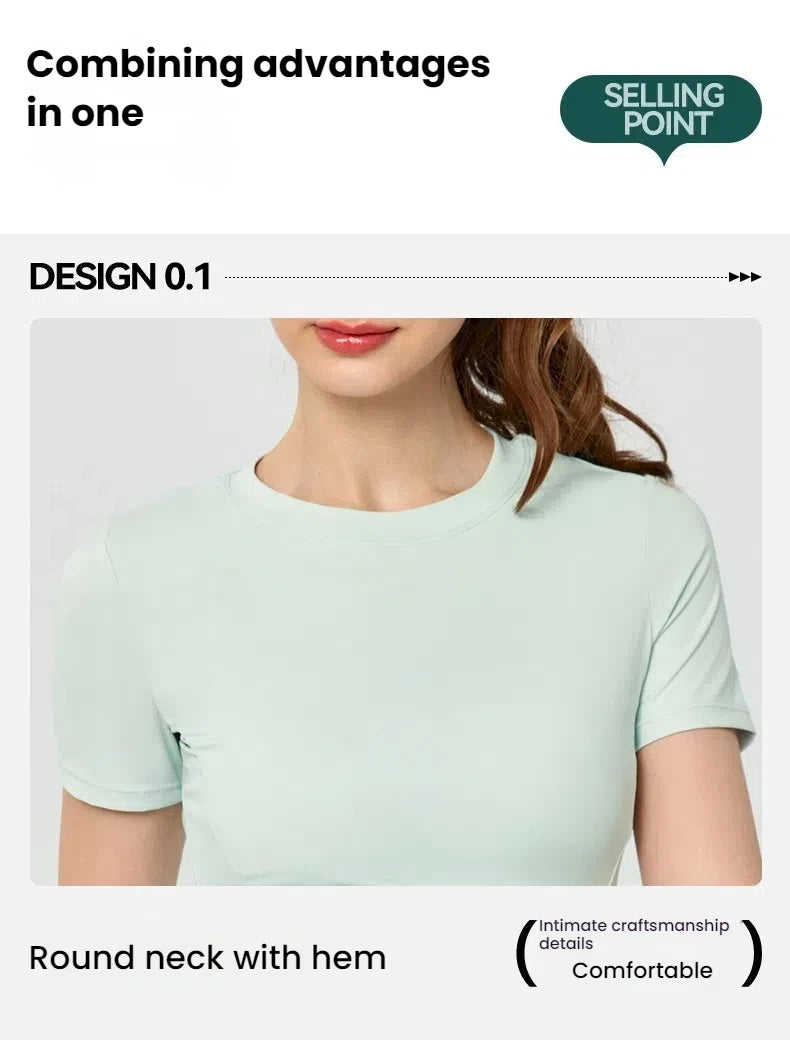 Women's Yoga Tops Short Sleeve Slim Fit Quick Dry Workout Shirts for Running Gym Fitness Breathable Summer Sports T-shirt