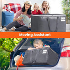 4/8/10 Pack Extra Large Moving Bags with Zippers Carrying Handles Heavy Duty Storage Tote Moving Boxes for Space Saving